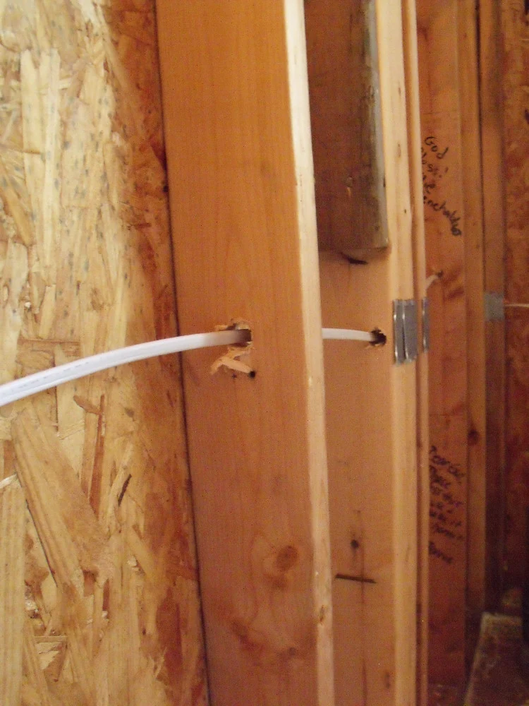 Electrical rough-in wiring during a home remodel